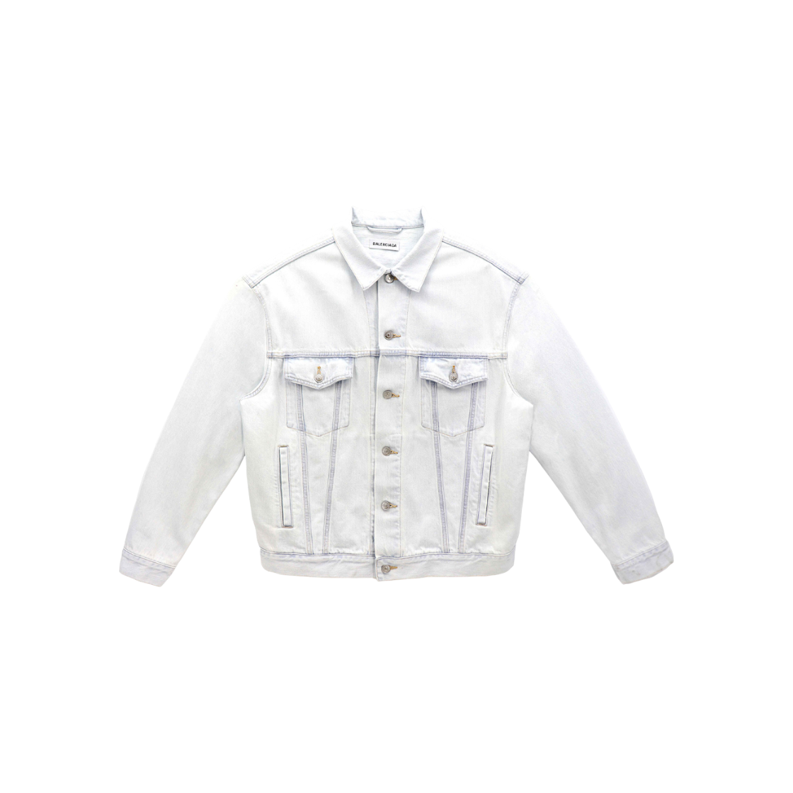 ITQSUKRQOJ8L Balenciaga Logo Denim Jacket 519953