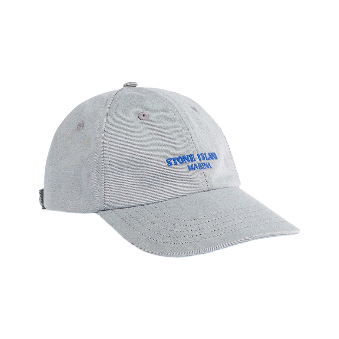 스톤 아일랜드 9100018 스트레치 개버딘 스톤 아일랜드 마리나 베이스볼 캡 어드저스터블 스트랩 앤 자수 라이트 블루 - 25FW(Stone Island 9100018 Stretch Gabardine Stone Island Marina Baseball Cap with Adjustable Strap and Embroidery Light Blue - 25FW) - 1