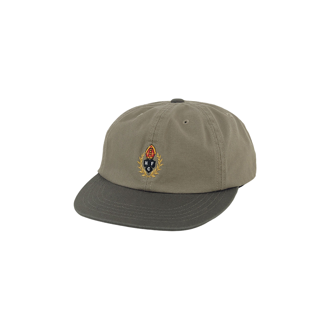 헤리티지 플로스 크레스트 캔버스 6 패널 캡 베이지 차콜(Heritage Floss Crest Canvas 6 Panel Cap Beige Charcoal)