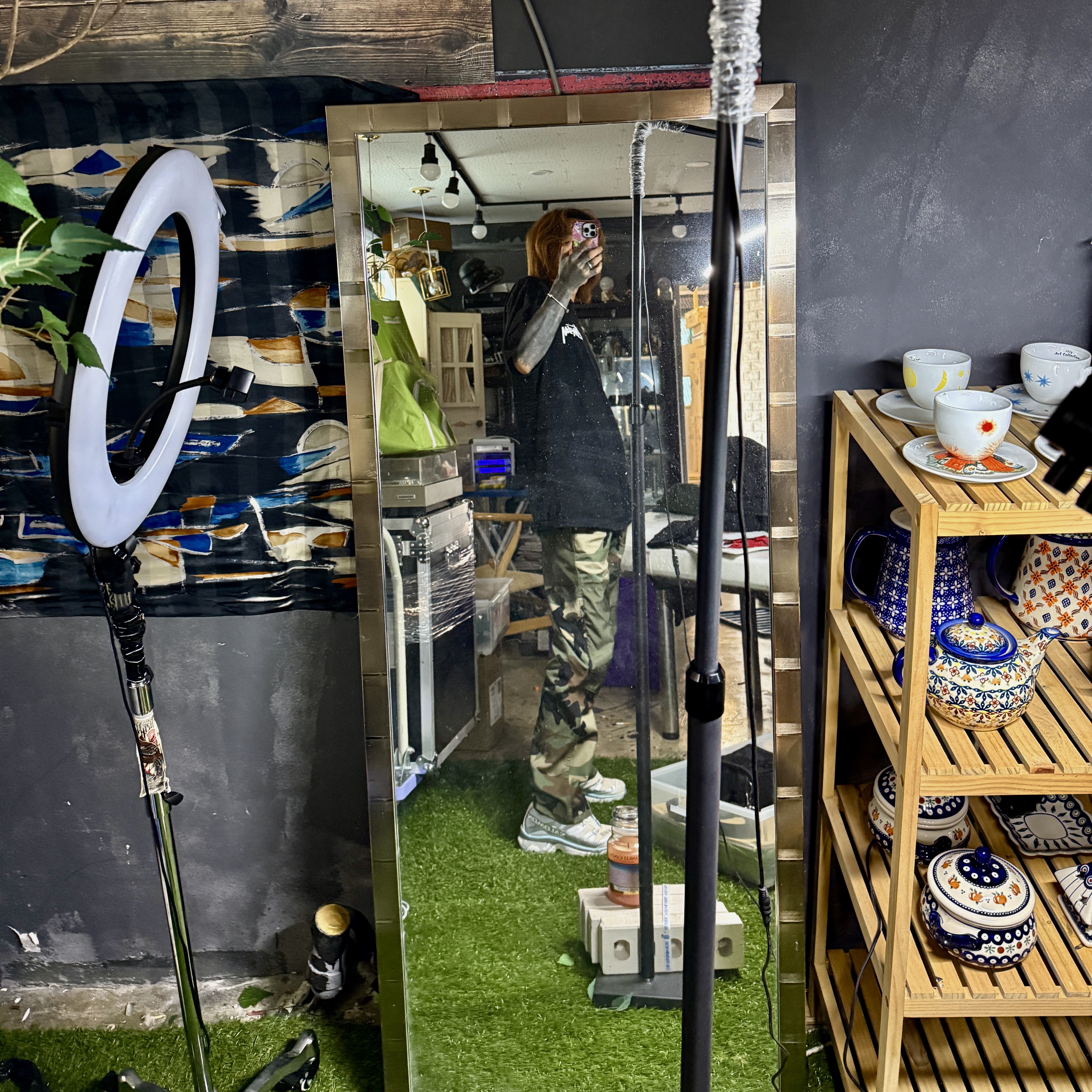 Stussy Utility Pants Woodland Camo 착용 스타일