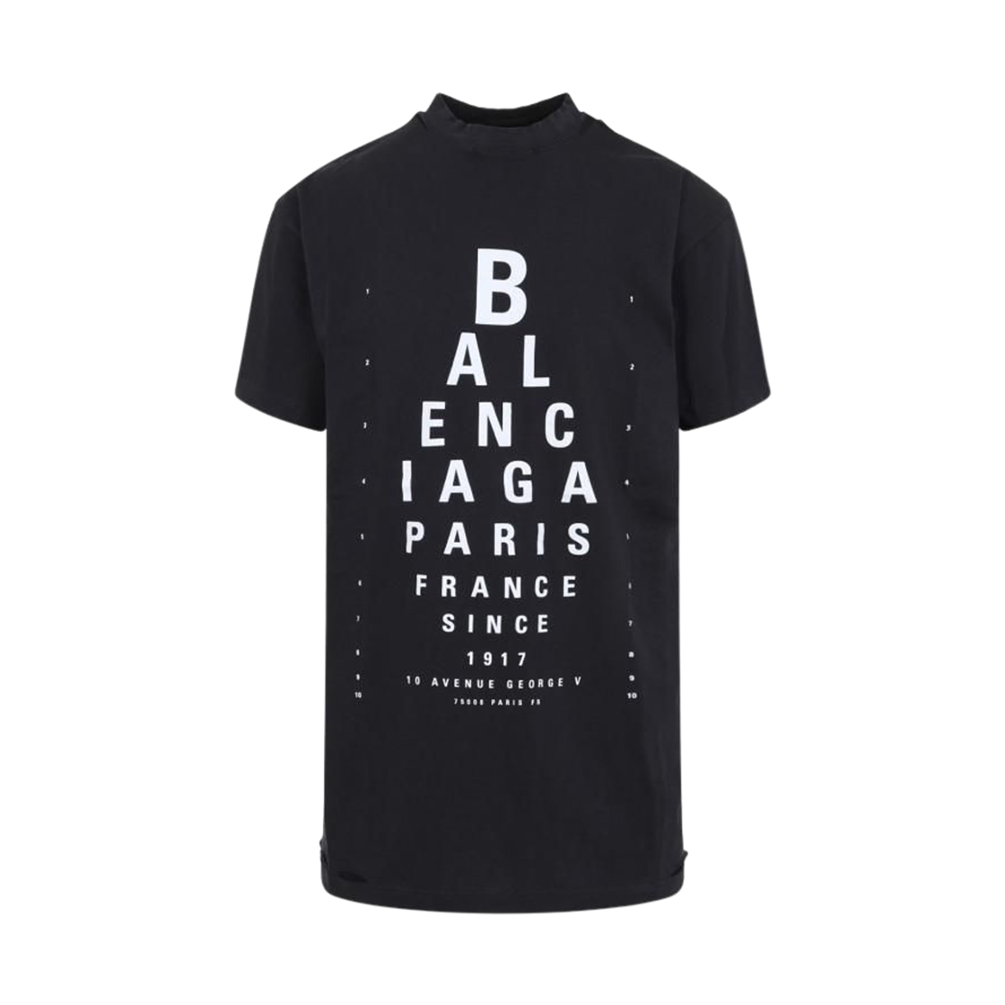 811688TRVU69034 (W) Balenciaga Optical Oversized T-Shirt Black White