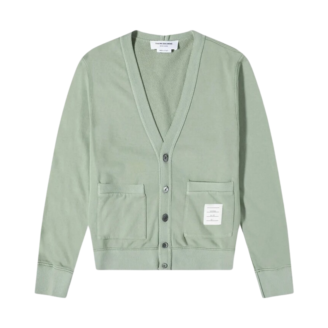 MJT336B-J0007-350 Thom Browne Garment Dyed Cardigan Green