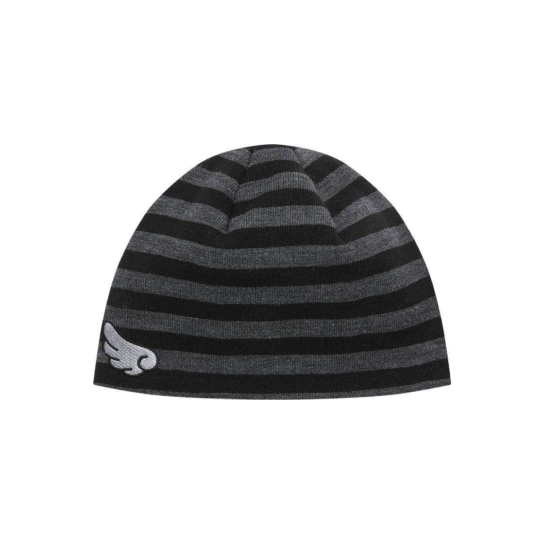 BH25FW-WSBK6F BAUF Angel Wing Beanie Striped Black