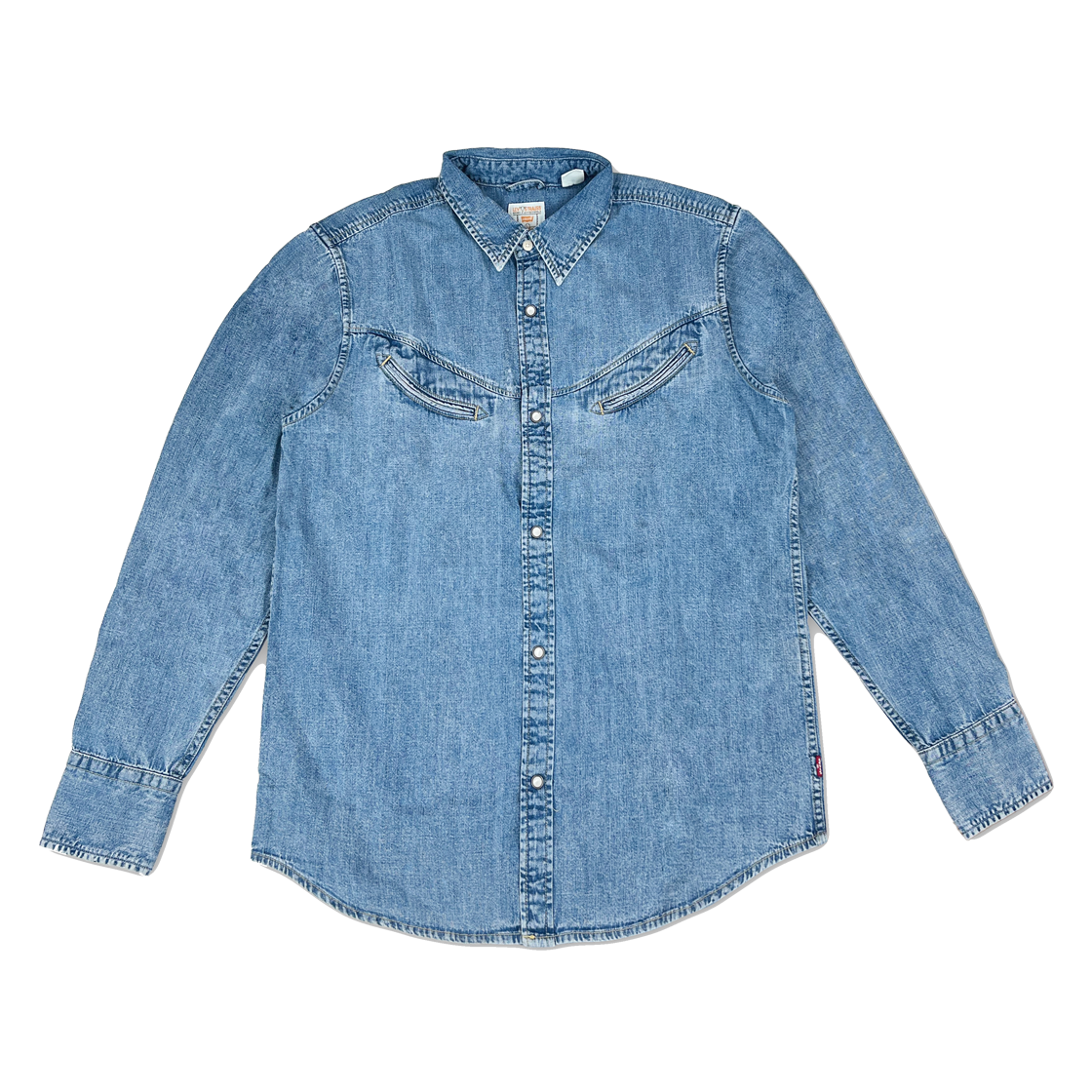 003NS-0002 Levi's Smiley Western Shirt Light Indigo