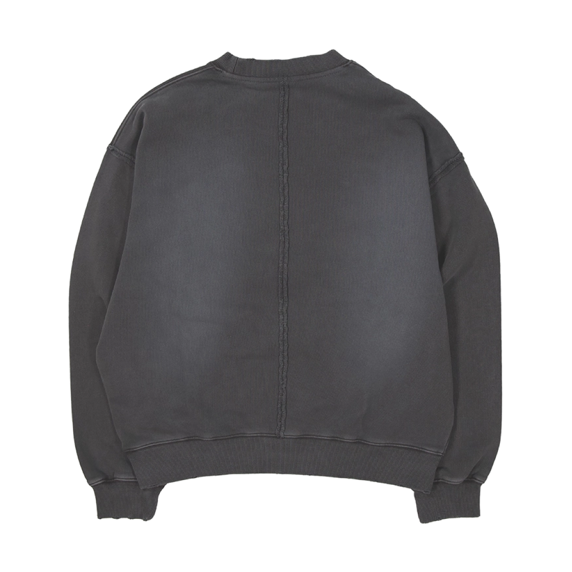 언더마이카 x 커버낫 디스트로이드 패치 스웨트 셔츠 다크 그레이 - 25FW(Undermycar x Covernat Destroyed Patch Sweat Shirt Dark Gray - 25FW) - 2