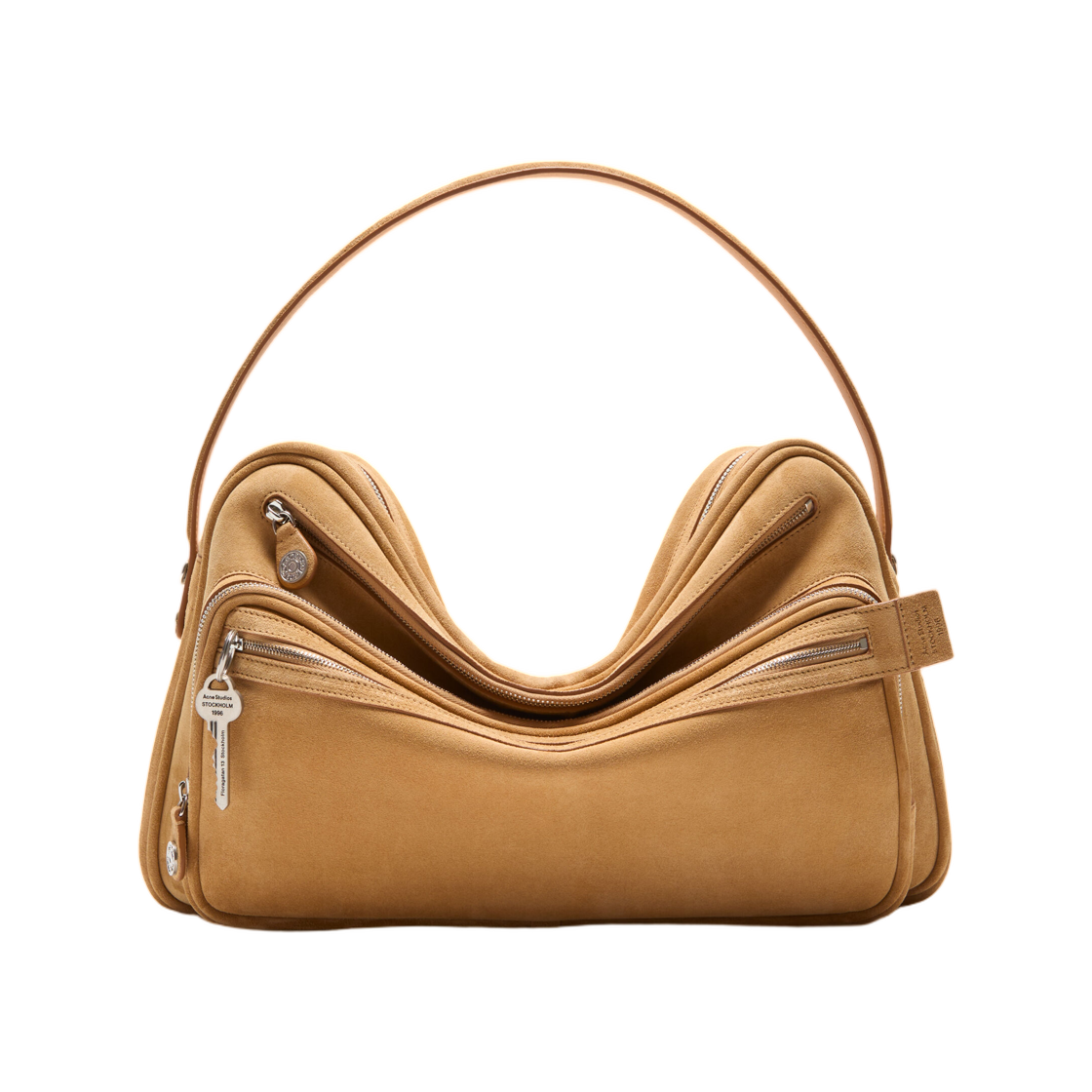 A10494-DV9 Acne Studios Camero Camera Suede Shoulder Bag Suede Sesame Beige