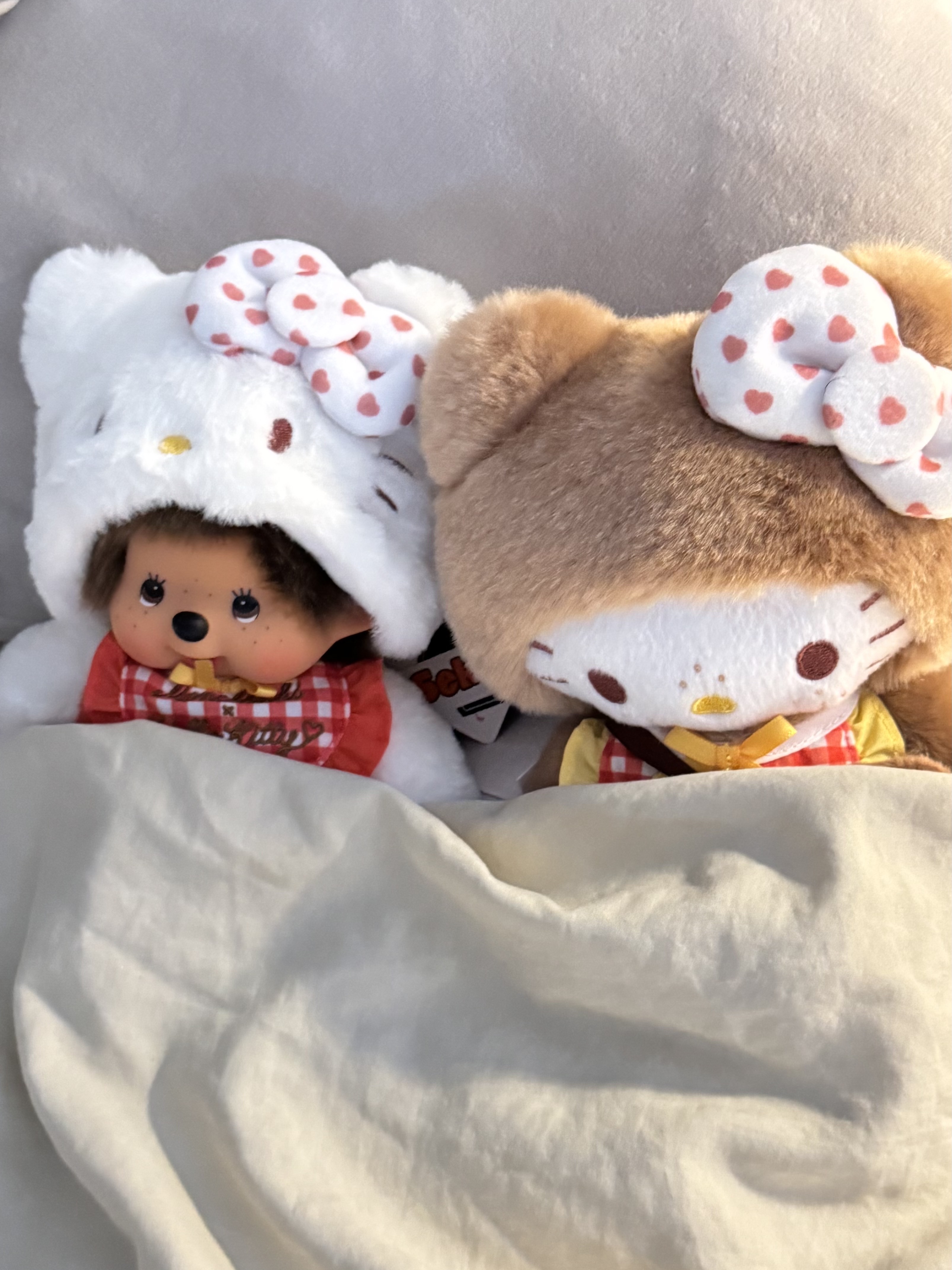 Monchhichi x Hello Kitty Gingham Check S Doll, Monchhichi x Hello Kitty Gingham Check S Doll Brown 착용 스타일 - 5