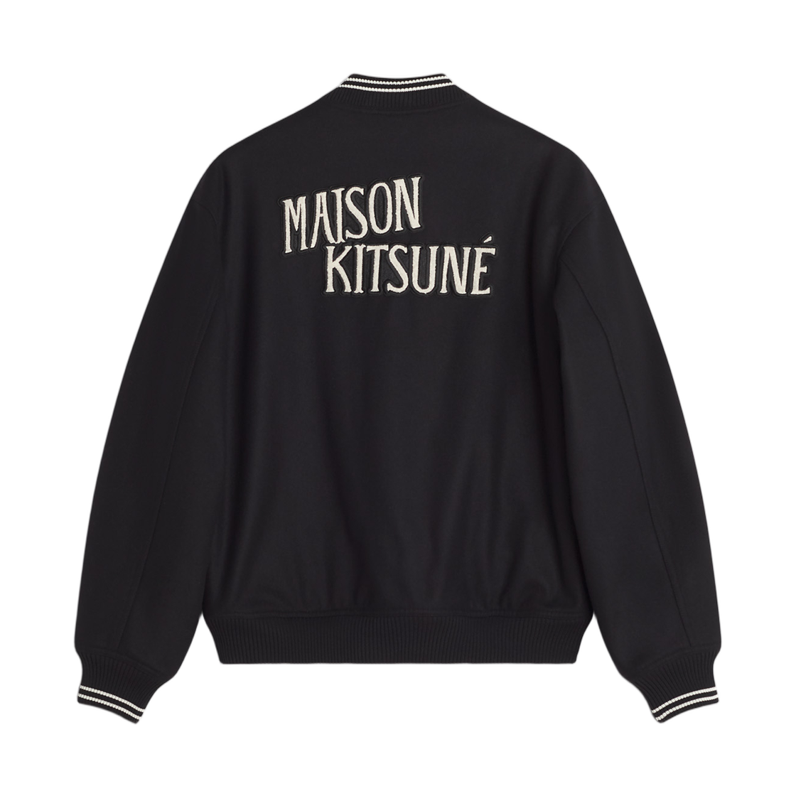 메종 키츠네 바시티 테디 블루종 블랙(Maison Kitsune Varsity Teddy Blouson Black) - 2
