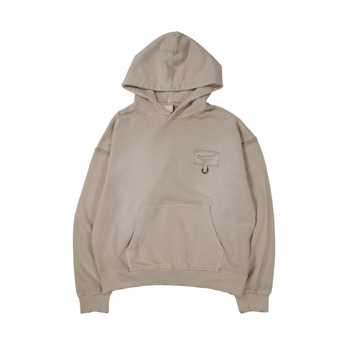 언더마이카 x 커버낫 디스트로이드 패치 후드 베이지 - 25FW