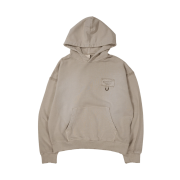 Undermycar x Covernat Destroyed Patch Hoodie Beige - 25FW