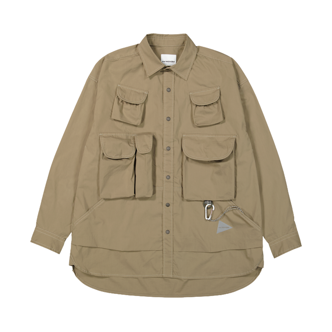 앤드 원더 멀티 포켓 롱슬리브 셔츠 베이지(And Wander Multi Pocket Long Sleeve Shirt Beige)