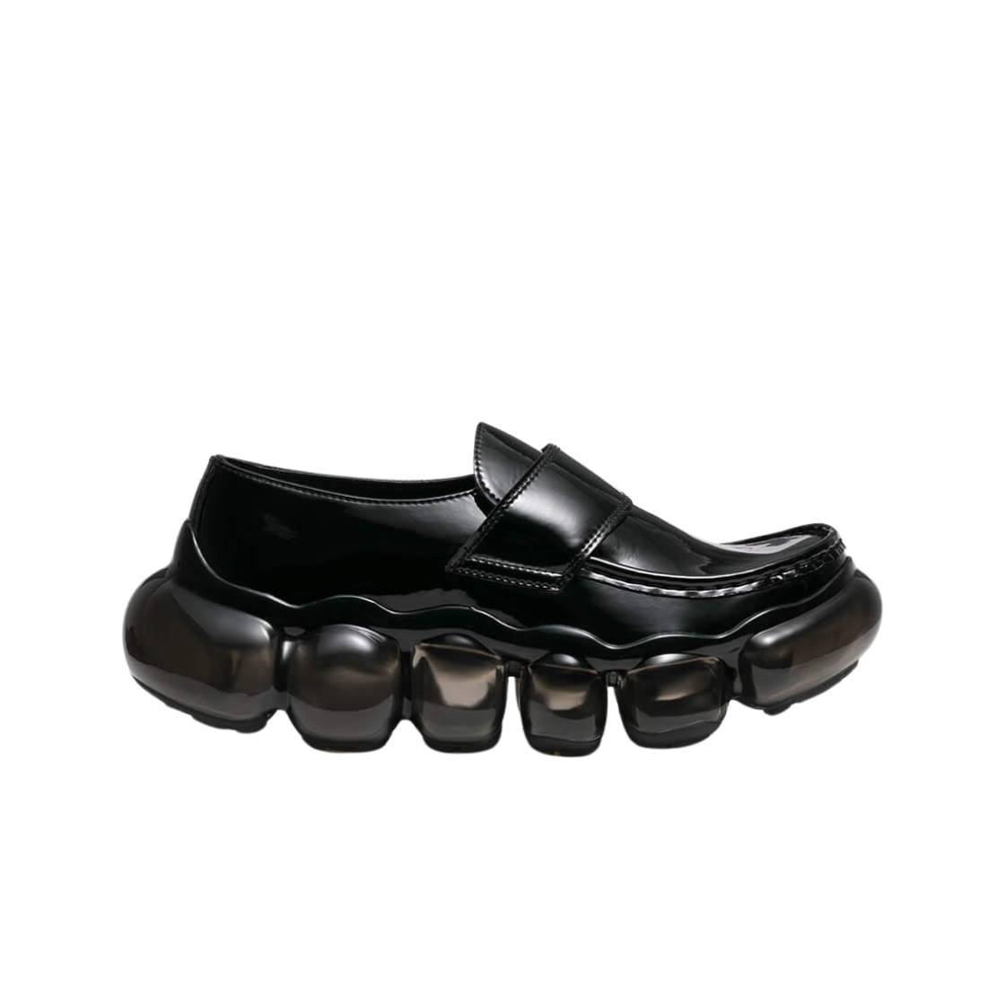 그라운즈 주얼리 로퍼 애나멜 블랙 블랙(Grounds Jewelry Loafer Enamel Black Black)