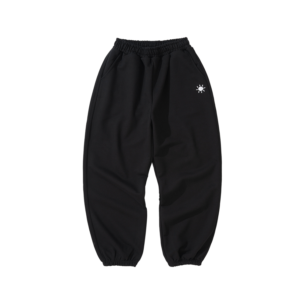 니티드 데이 로고 스웨트 팬츠 블랙(Knitted Knitted Day Logo Sweat Pants Black)