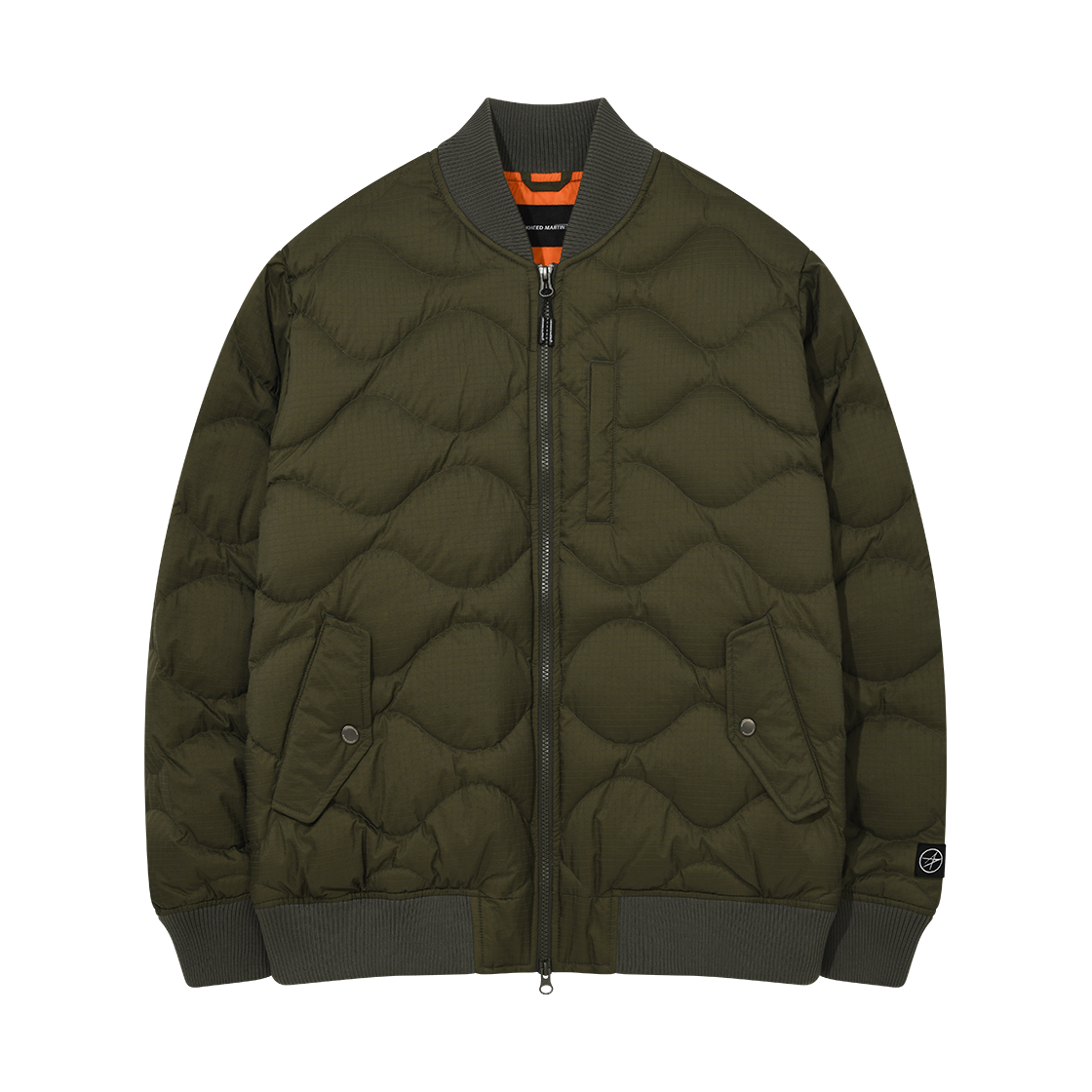 록히드마틴 웨이브 퀼팅 블루종 점퍼 카키(LOCKHEED MARTIN Wave Quilted Blouson Jumper Khaki)