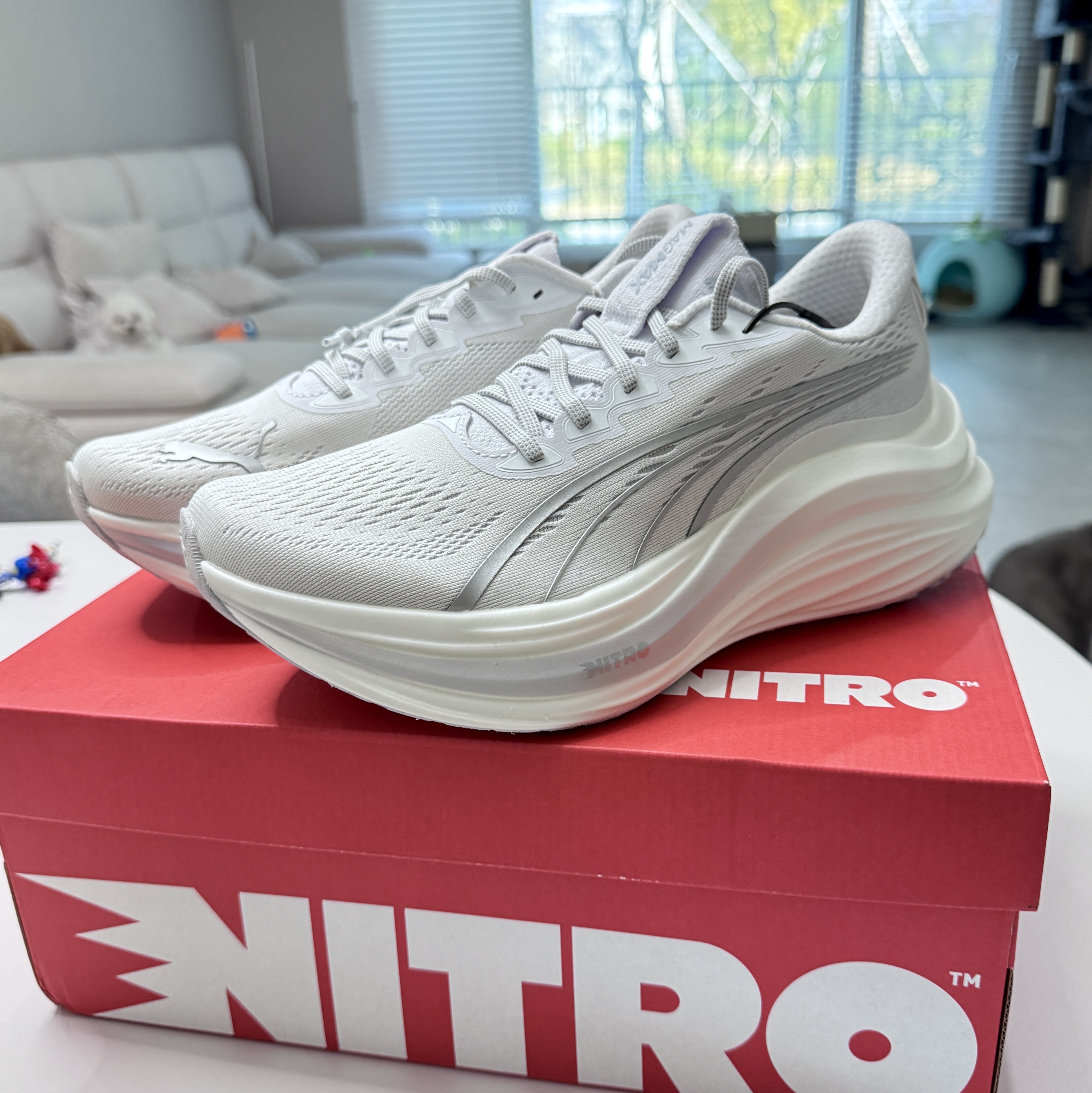 Puma Magmax Nitro White Silver 착용 스타일