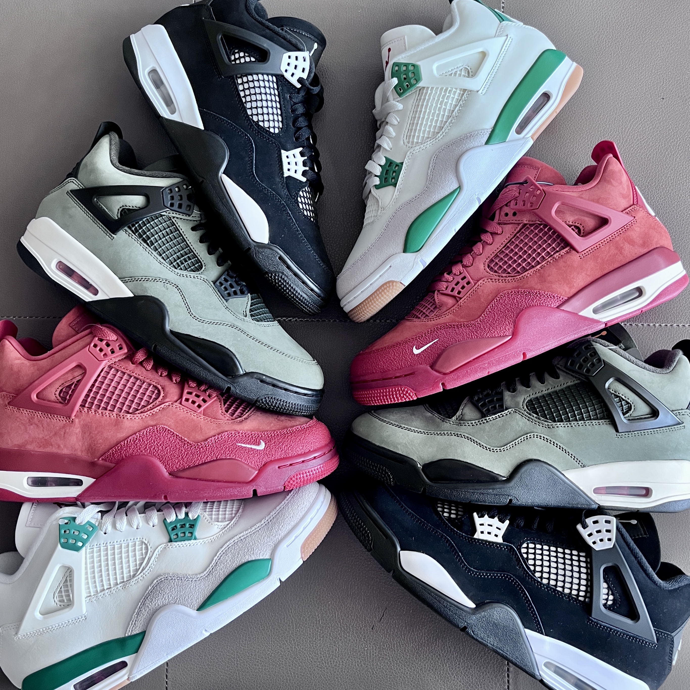 Jordan 4 x Undefeated Retro OG SP Deep Green and Clementine, Jordan 4 x Nigel Sylvester Retro OG SP Brick by Brick 착용 스타일 - 2
