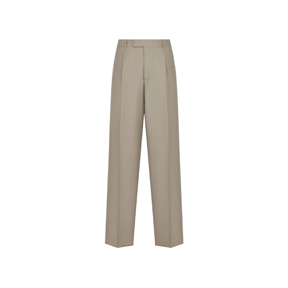 413C105A0001-C120 Dior Icons Wool Cashmere Twill Loose Pants Beige