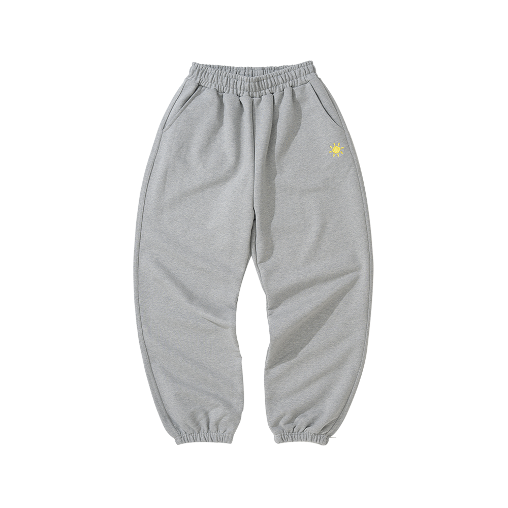 니티드 데이 로고 스웨트 팬츠 그레이(Knitted Knitted Day Logo Sweat Pants Black Grey)