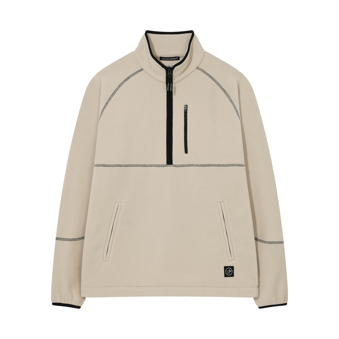 L35UTL041IVY LOCKHEED MARTIN Stitch Point Fleece Half Zip-Up Ts Ivory