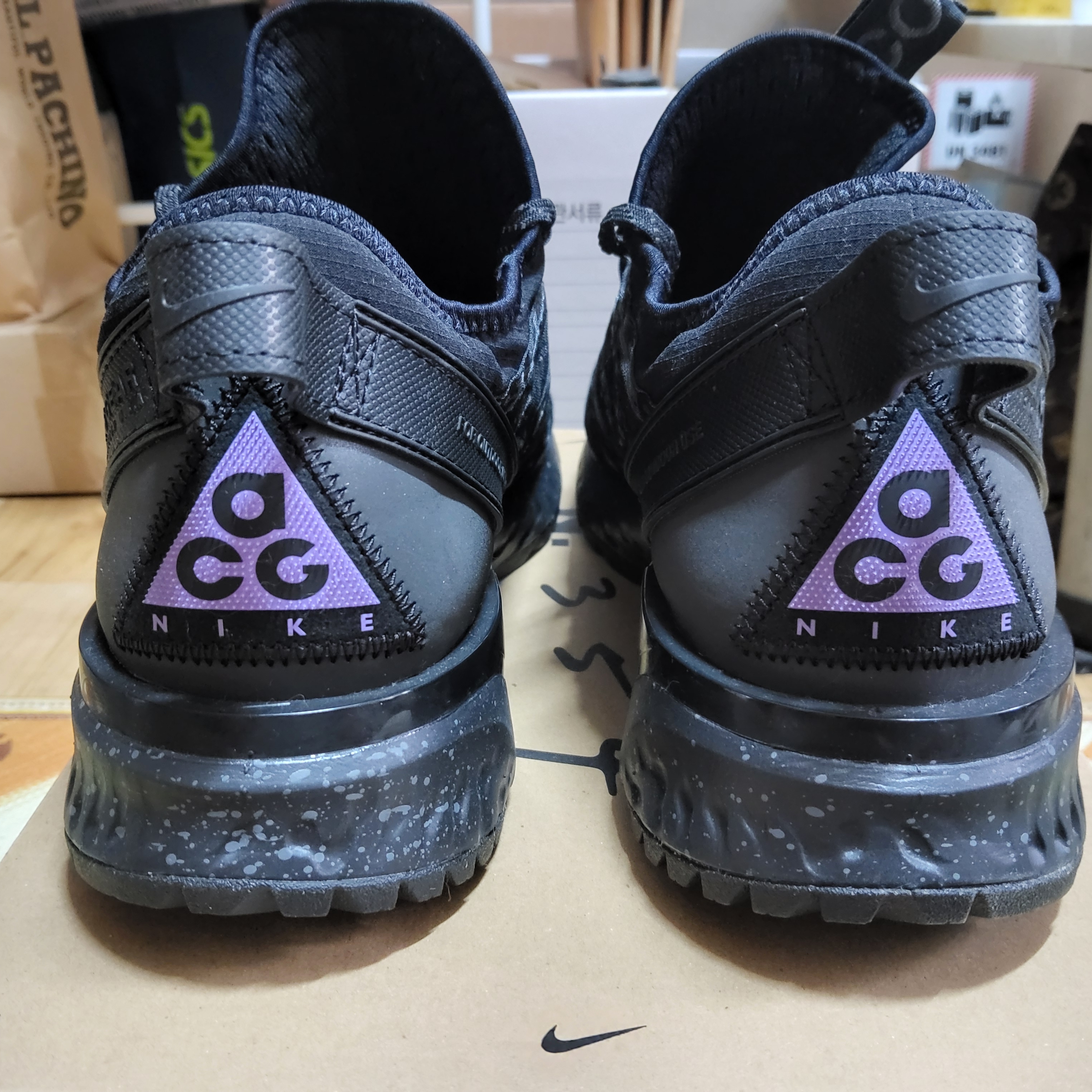 Nike ACG React Terra Gobe Black Space Purple 착용 스타일 - 4