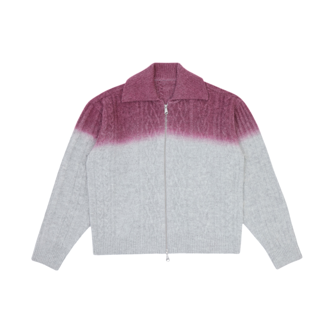 아더에러 로위 니트 집업 그레이(Ader Error Rowy Knit Zip-Up Grey)