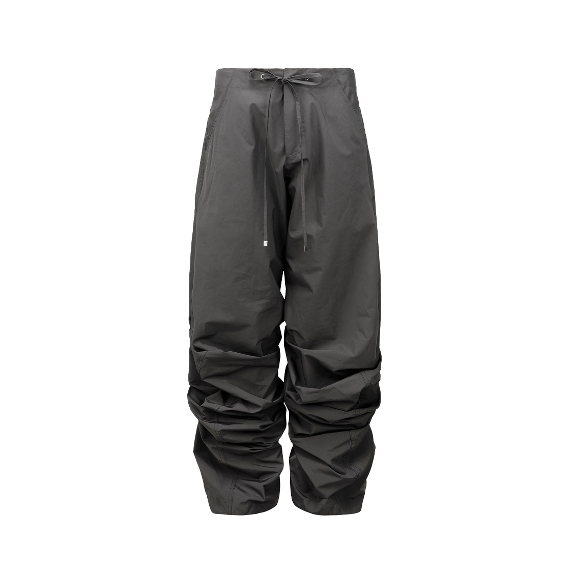 나체 핀턱 나일론 팬츠 유니섹스 차콜 - 25FW(Nache Pintuck Nylon Pants Unisex Charcoal - 25FW)