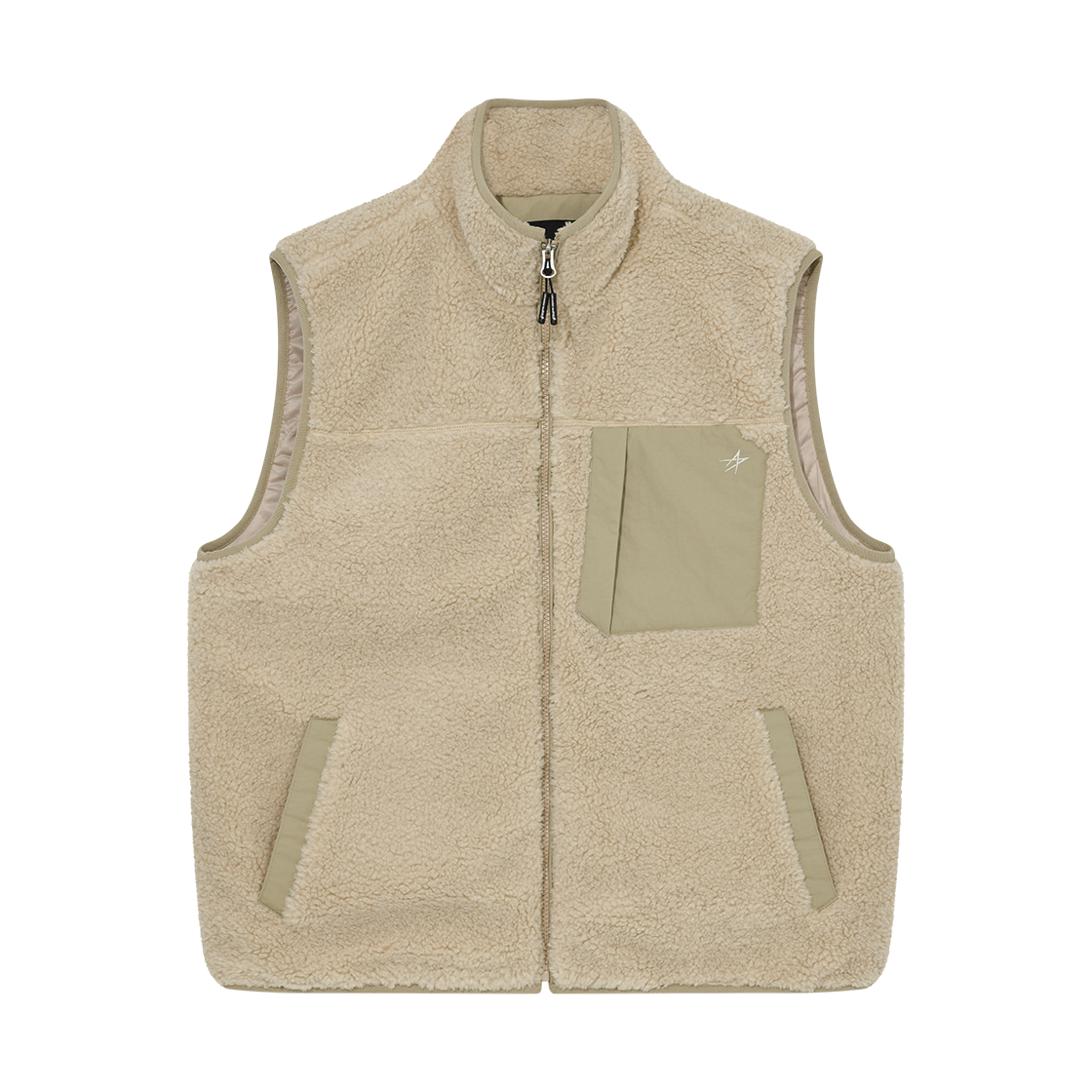 L35UJV011IVY LOCKHEED MARTIN Boa Fleece Patch Vest Ivory