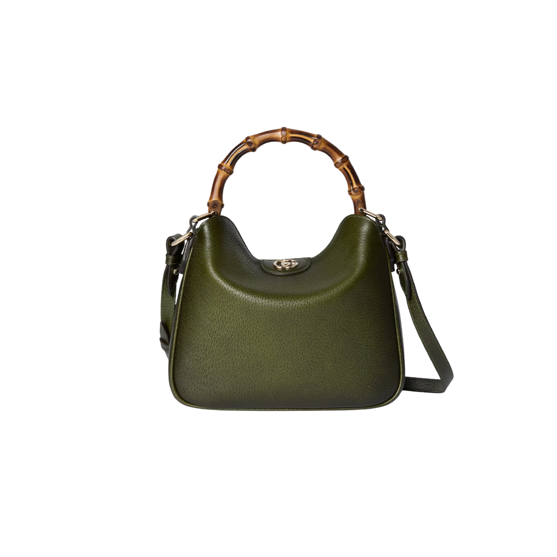 799865-AAE3W-3125 Gucci Diana Small Shoulder Bag Gradient Green Leather Brown