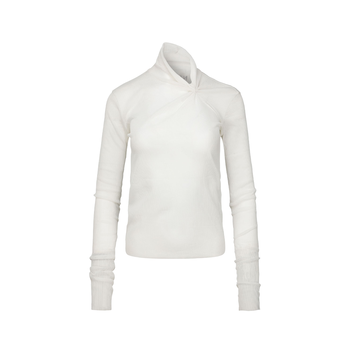 나체 우먼 풀드 넥 롱슬리브 아이보리 - 25FW(Nache Women Pulled Neck Long Sleeve Ivory - 25FW)