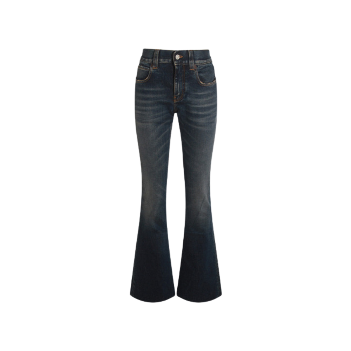 838692TSWC45002 (W) Balenciaga Slim Fit Bootcut Pants Dark Blue