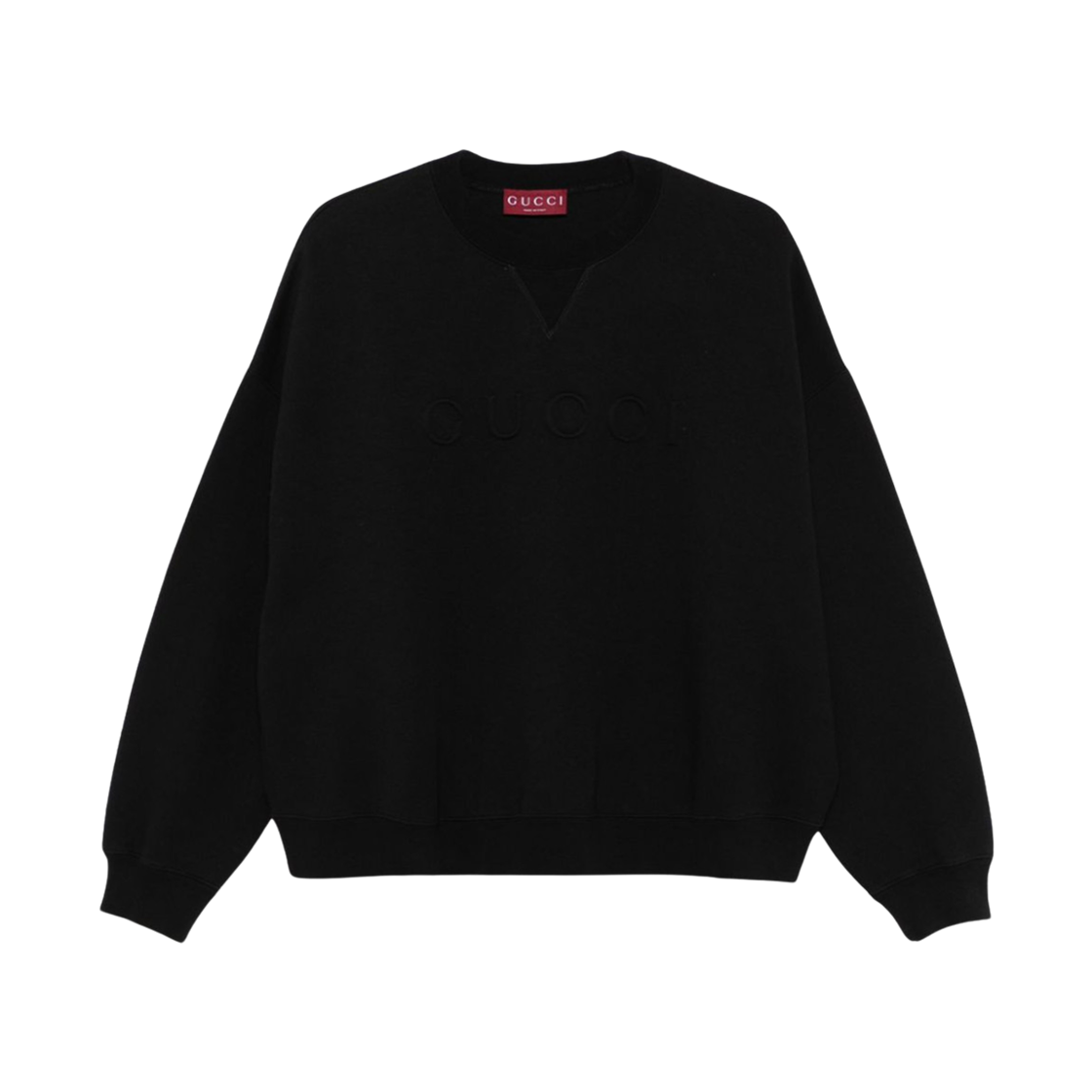 (W) 구찌 코튼 저지 스웨트셔츠 블랙((W) Gucci Cotton Jersey Sweatshirt Black) - 1