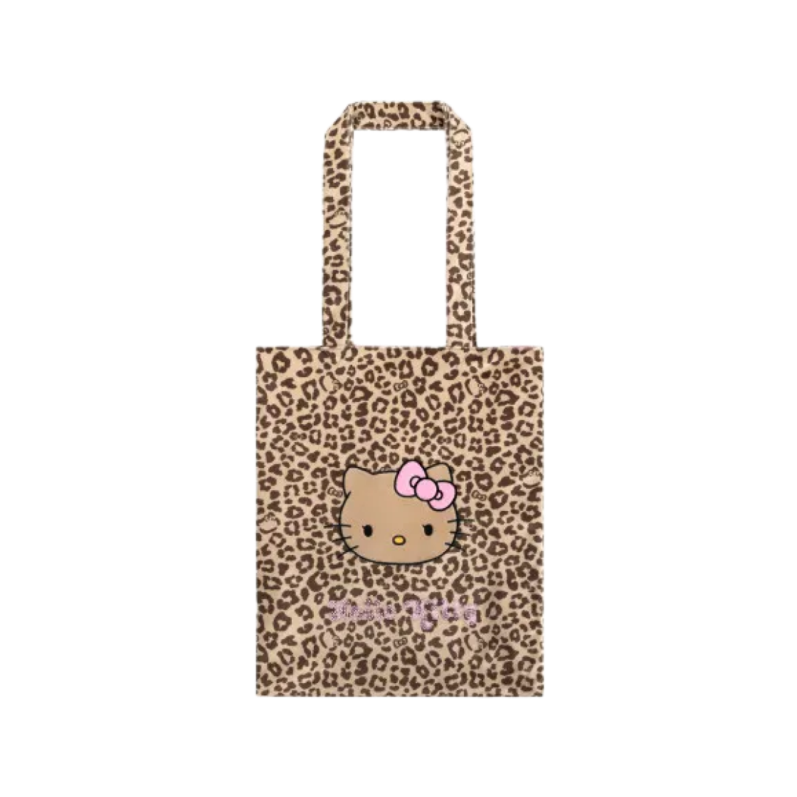 산리오 헬로 키티 x TBH 클래식 레오파드 프린트 라인스톤 토트백(Sanrio Hello Kitty x TBH Classic Leopard Print Rhinestone Tote Bag) - 1