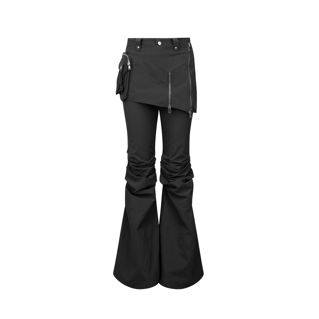 나체 부츠컷 스커트 팬츠 유니섹스 차콜 - 25FW(Nache Boots Cut Skirt Pants Unisex Charcoal - 25FW)