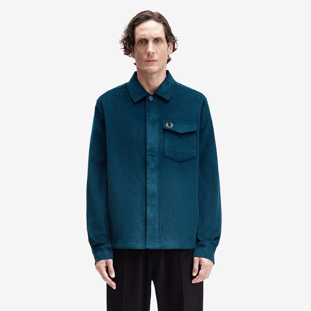 프레드페리 코듀로이 오버셔츠 다크페트롤(Fred Perry Corduroy Overshirt Dark Petrol) - 2
