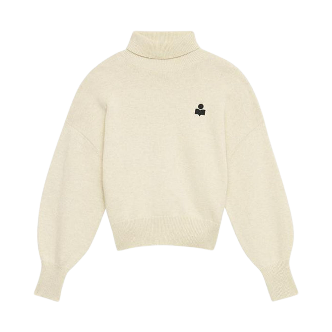 (W) 이자벨 마랑 나샤 울 코튼 스탠드업 칼라 스웨터 라이트 그레이 - 25FW((W) Isabel Marant Nasha Wool and Cotton Stand-Up Collar Sweater Light Grey - 25FW) - 1