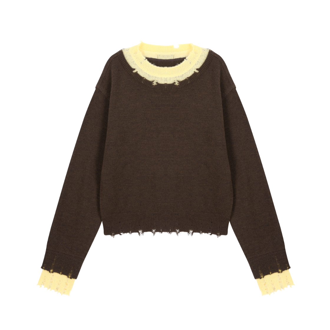 VMK53KPO001BRQQ Vacant Archive Kai Layered Knit Brown