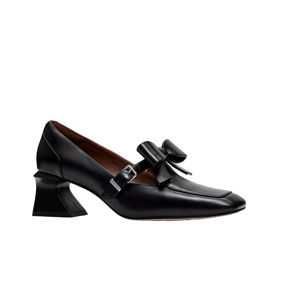 슈슈통 우먼 스퀘어 토 미드 힐 슈즈 블랙 - 25FW(Shushu/Tong Women Square Toe Mid Heel Shoes Black - 25FW)