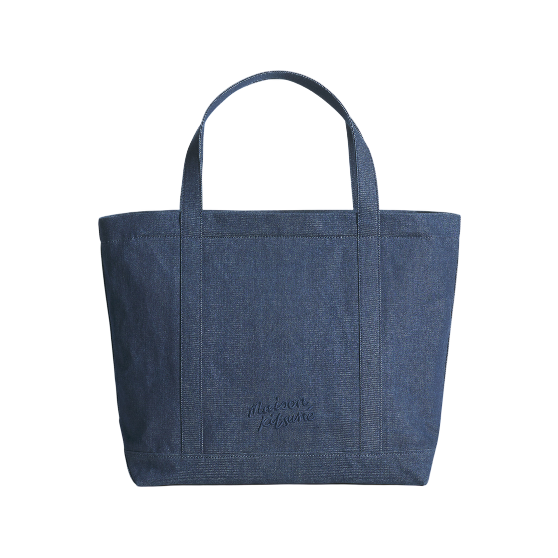 메종 키츠네 폭스 헤드 라지 토트 인디고(Maison Kitsune Fox Head Large Tote Indigo) - 3