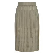 Juukiff Ribbed Lace Skirt In Mixed Wool Silver Beige