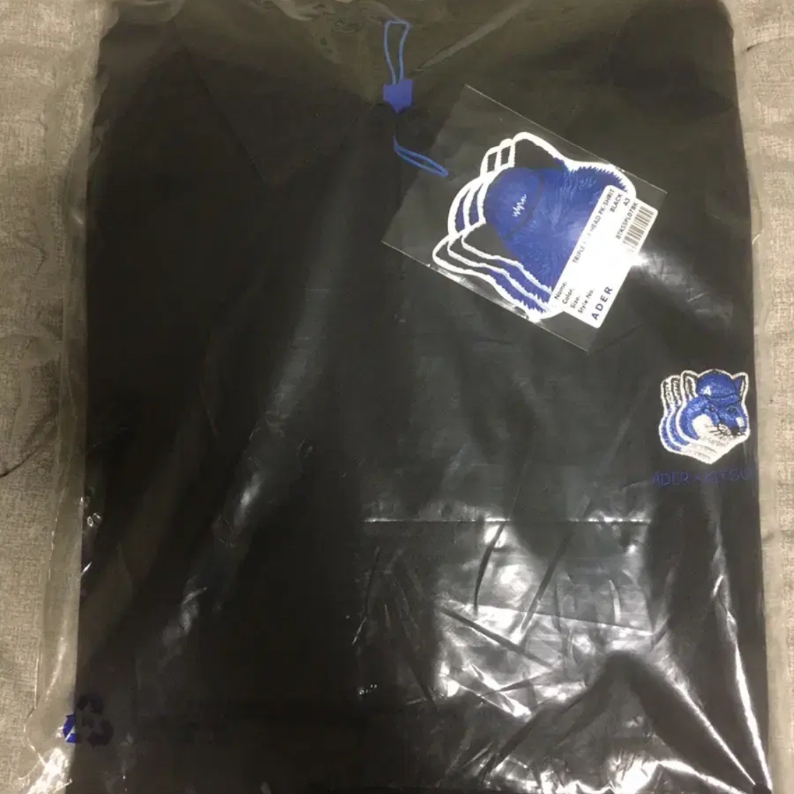 Maison Kitsune x Ader Error Triple Fox Head PK-Shirt Black 착용 스타일