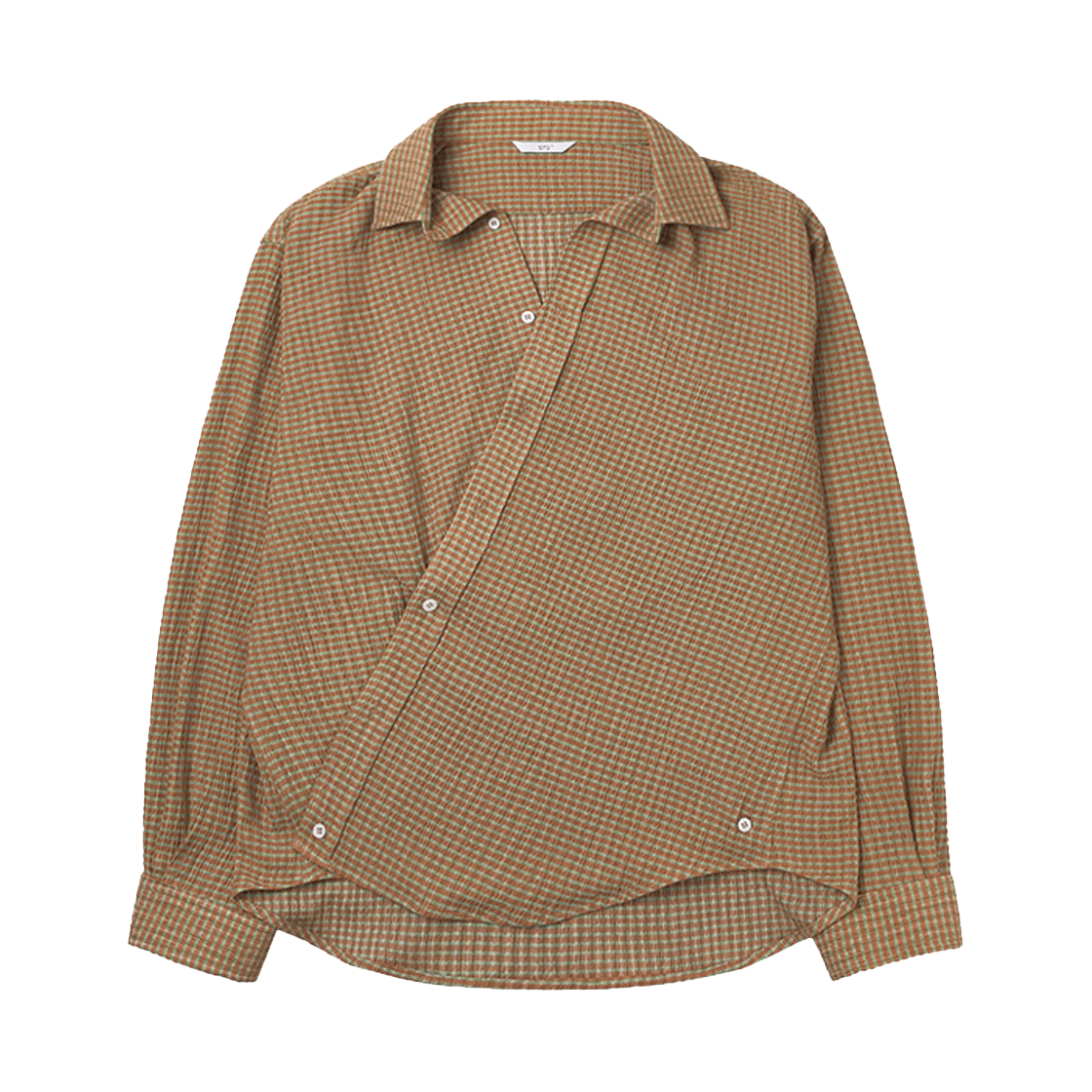 2503MLSBR3 STU Horizontal Stripe Wrap Shirt