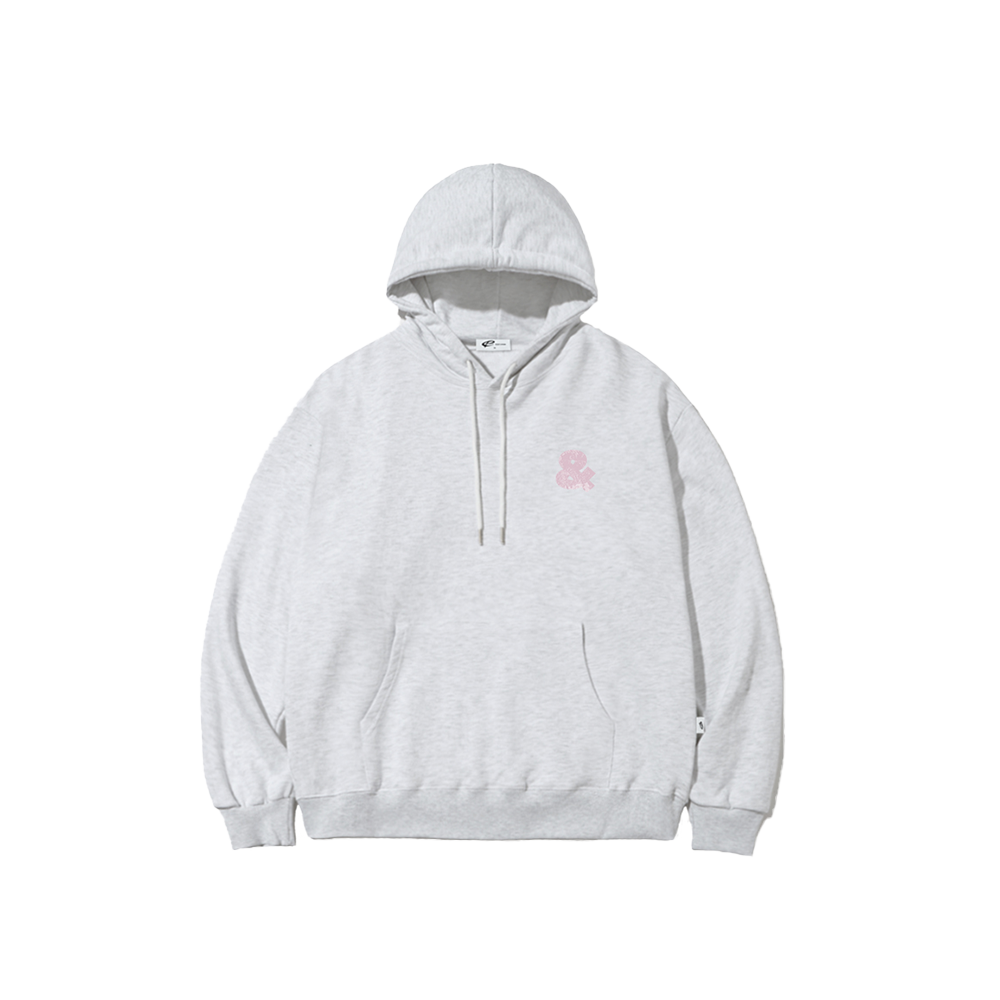 E252HD033WM Escapefrom HMH CLUB Print Hoodie White Melange