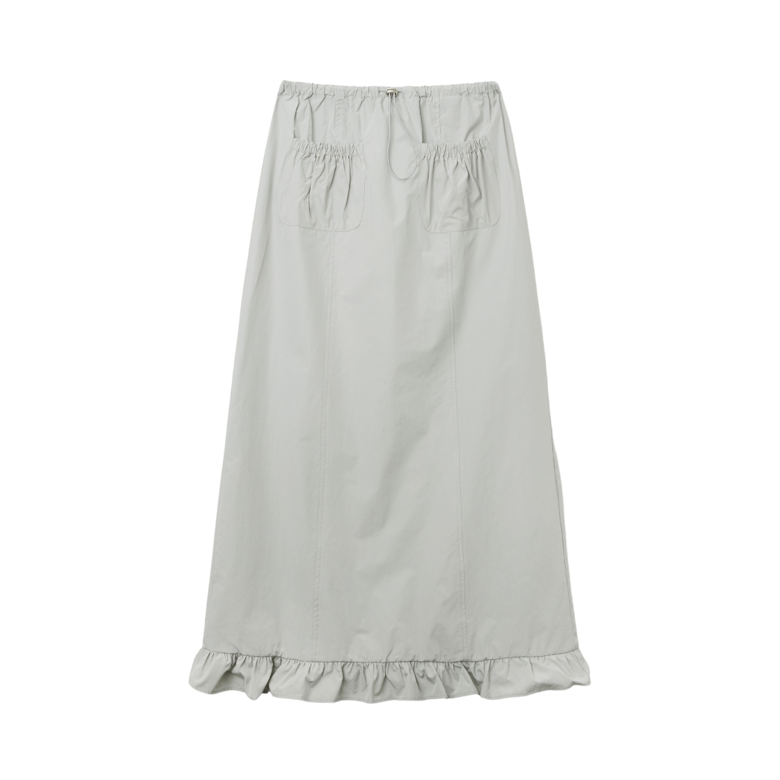 피브스 피브스 머메이드 프릴 맥시 스커트 라이트 그레이