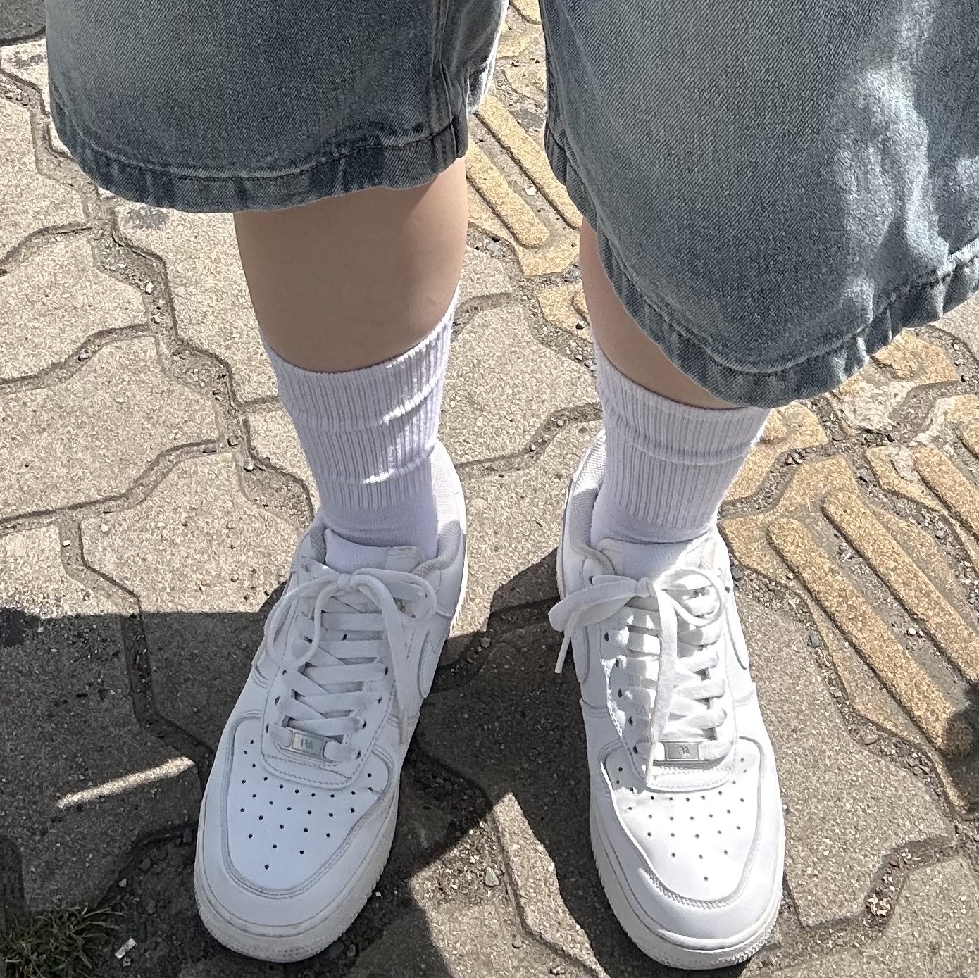 (W) Nike Air Force 1 '07 Low White 착용 스타일