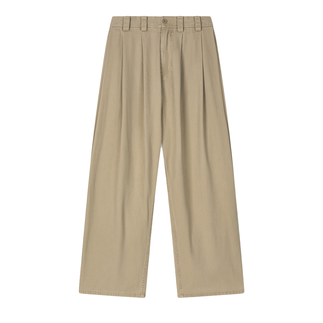 노운 와이드 테이퍼드 치노 팬츠 베이지