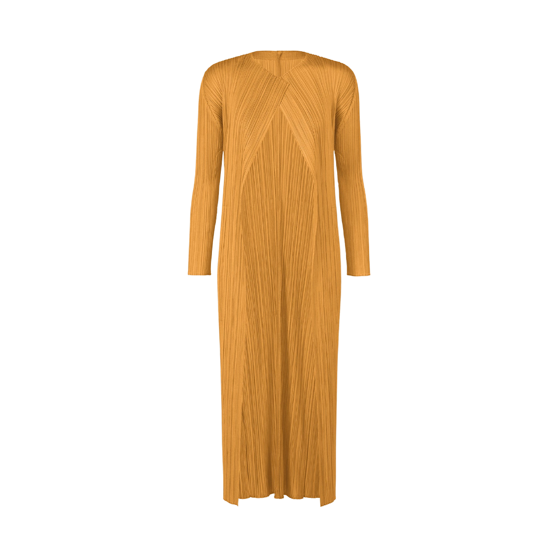 (W) 플리츠 플리즈 이세이 미야케 MC 셉템버 롱 가디건 오커((W) Pleats Please Issey Miyake MC September Long Cardigan Ocher) - 1