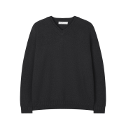noun Layered V Neck Knit Charcoal