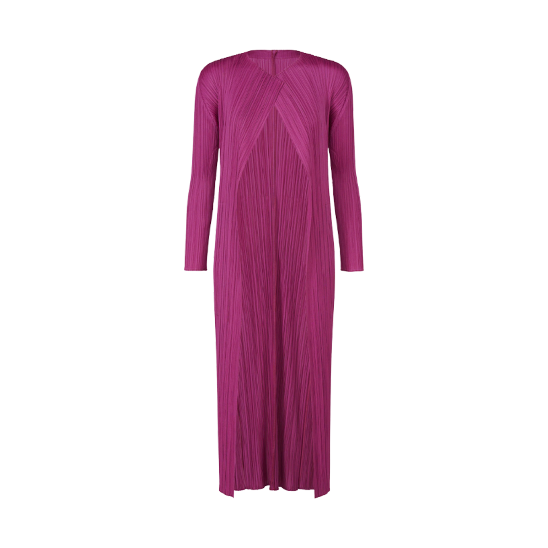 (W) 플리츠 플리즈 이세이 미야케 MC 셉템버 롱 가디건 마젠타((W) Pleats Please Issey Miyake MC September Long Cardigan Magenta) - 1