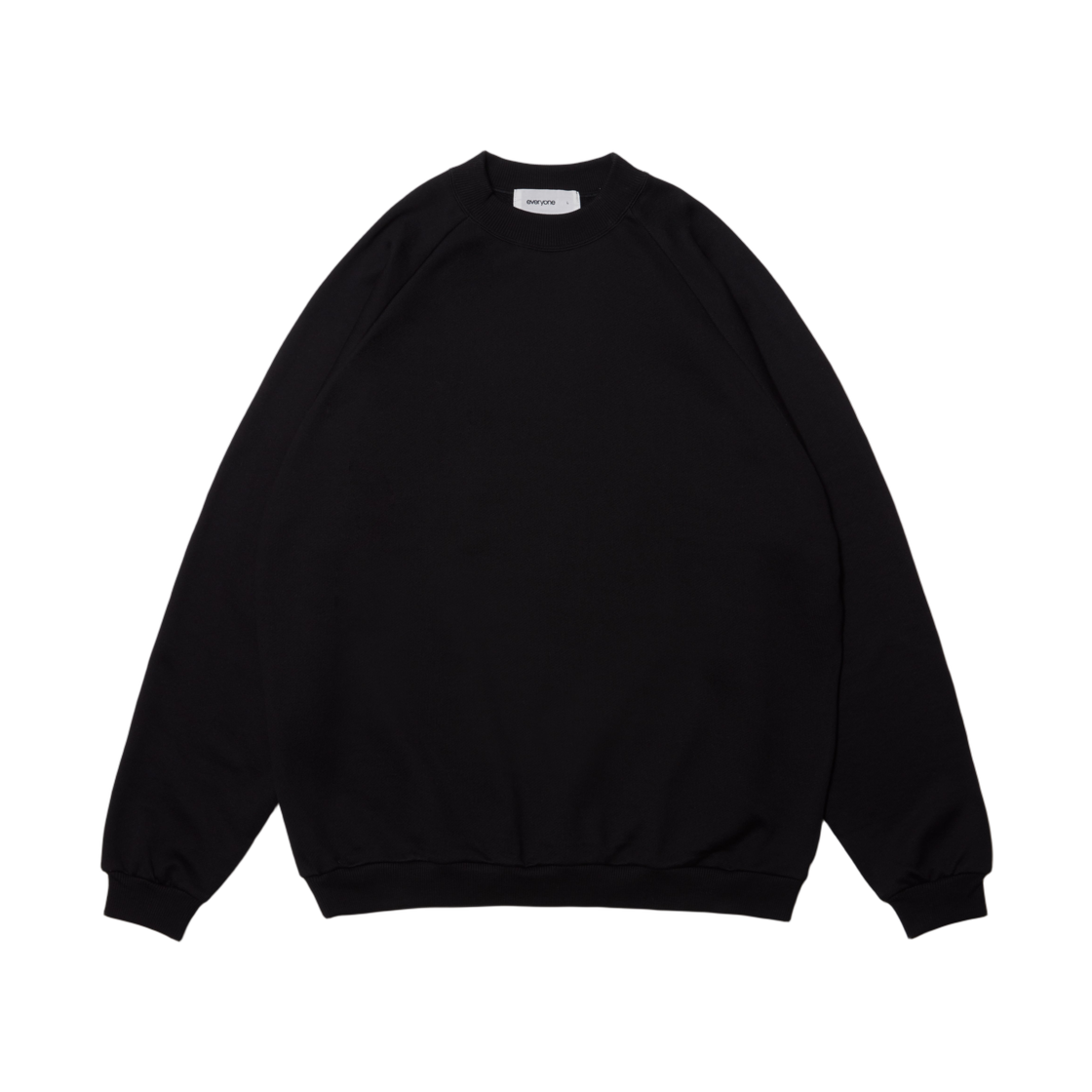 에브리원 코튼 크루넥 스웨트셔츠 블랙(everyone Cotton Crew Neck Sweatshirt Black)