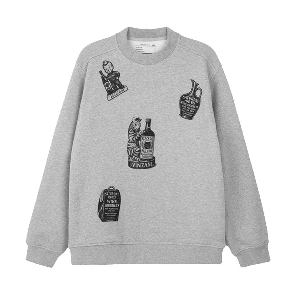 에스티유 프린팅 스웻셔츠 멜란지 그레이(STU Printing Sweatshirt Melange Grey)